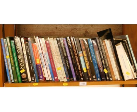 Books relating to archaeology, history, etc, including History Handbook Stained Glass in England, Oxford Illustrated History 