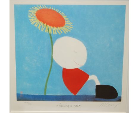 MACKENZIE THORPE (B.1956) - 'Interflora', lithograph, signed in pencil, bears 'Washington Green Certificate of Authenticity' 