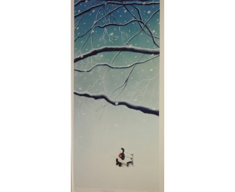 MACKENZIE THORPE (B.1956) - 'Winter's Song', lithograph, signed in pencil, numbered 55 from an edition of 125,unframed, 71cm 