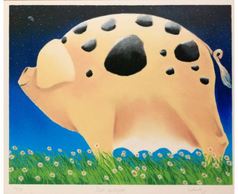 MACKENZIE THORPE (B.1956) - 'Spot by Night', silkscreen print, signed in pencil, numbered 49 from an edition of 275, framed, 