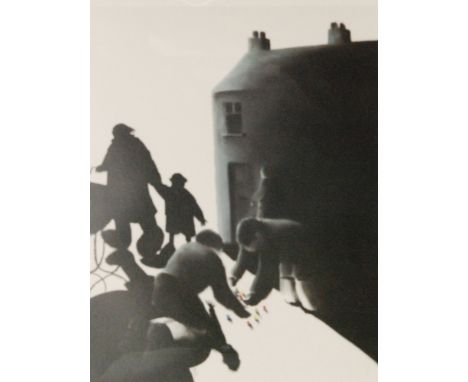 MACKENZIE THORPE (B.1956) - 'The Alley Players', lithograph, signed in pencil, bears 'Washington Green Certificate of Authent