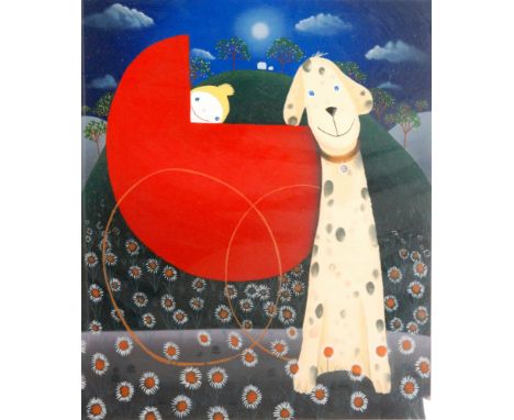 MACKENZIE THORPE (B.1956) - 'My Best Friend Ever', silkscreen print, signed in pencil, bears 'Washington Green Certificate of