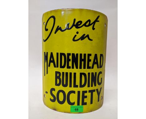 Maidenhead Building Society enamel telegraph pole sign 