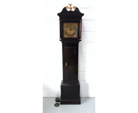 George III longcase clock with an 11in. brass dial inscribed "Samuel Tyte, Wookey", with a date aperture enclosing a 30 hour 