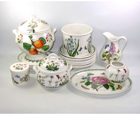 Large quantity of Portmeirion Botanic Garden Pattern Dinner ware, including tureen, placemats, dinner plates, side plates, bo