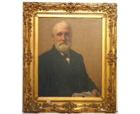 Barnard Rook (1857-1889), Portrait of Henry Mead (b. 16 April 1818, d. 5 March 1903), oil on canvas, 64.2 x 51.2cm, in an orn