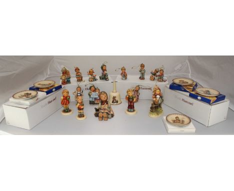 SECTION 4.  A collection of Goebels Hummel items including 1 large and four small figures, 12 figures and six miniature plate