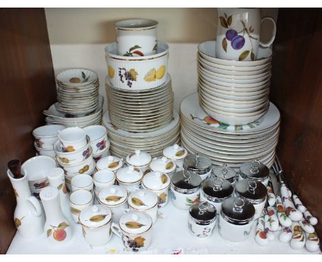 SECTIONS 14 & 15. An extensive Royal Worcester 'Evesham' pattern dinner service, comprising of plates, side plates, bowls, fi
