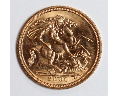 Queen Elizabeth II Gold Half Sovereign, Fourth Portrait, 2000