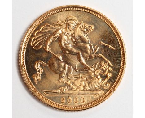 Queen Elizabeth II Gold Sovereign, Fourth Portrait, 2000