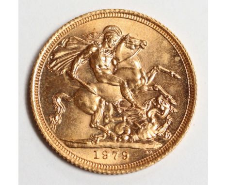 Queen Elizabeth II Gold Sovereign, Decimal Portrait, 1979