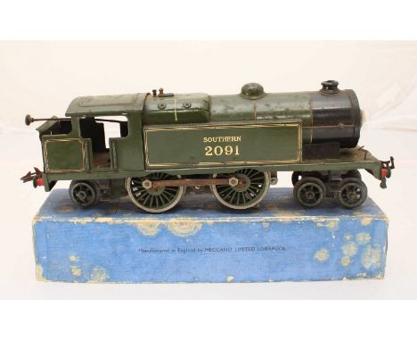 A Tipp & Co tinplate clockwork farm truck and trailer, together with a clockwork fire engine and quantity of Hornby 'O' Gauge