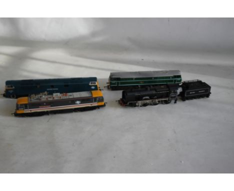 FOUR BOXED HORNBY LOCOMOTIVES to include R.800 BR Class 86 Electric, R.324 Lady Godiva Patriot Class Steam Black Livery (4-6-