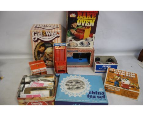 BOXED 1970'S PALITOY GIRLSWORLD MAKEUP AND HAIR STYLING MODEL, PROVA CHILD'S CHINA TEA SET, COMPLETE LITTLE BETTY DEBUTANTE S