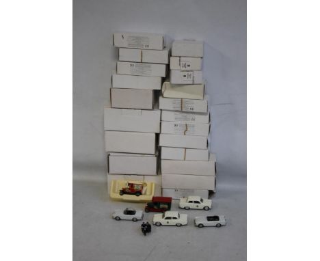 A BOX OF BOXED DIECAST CARS TO INCLUDE Jse 004 Sunbeam Tiger Police (closed) Jse 004 Sunbeam Tiger Police (open), The Peel Co