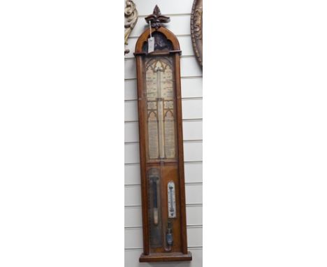 An Admiral Fitzroy oak cased barometer, 117cm Ivory submission reference: LDTFPXB1