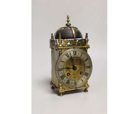An early 20th century lantern style mantel timepiece, 21cm