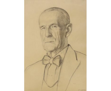 Francis Dodd (1874-1949), pencil drawing, Portrait of Lord Richie of Dundee (1866-1948), signed and dated 1945 with Lowry sig