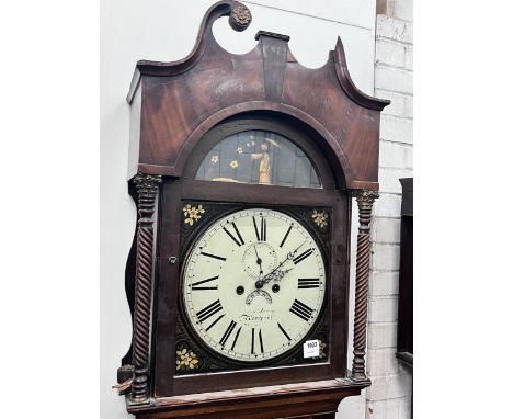 An early Victorian mahogany eight day longcase clock, marked Newport, height 227cm