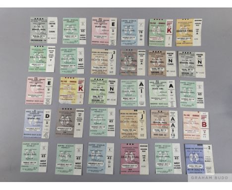 World Cup 1966: a near complete run of thirty World Cup ticket stubs for all group matches, quarter-finals, semi-finals, 3rd-