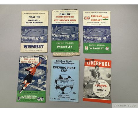 Arsenal v. Newcastle United F.A.Cup Final match programme, 3rd May 1952 with ticket stub, Blackpool v. Bolton Wanderers, F.A.