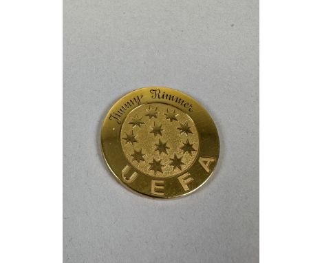 Jimmy Rimmer continental yellow-metal 1982 European Cup Winners medal the obverse inscribed UEFA Jimmy Rimmer, the reverse in