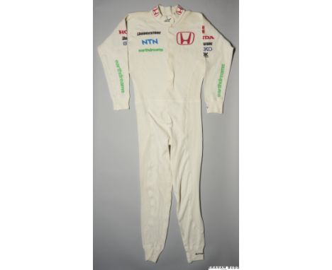 Jenson Button used Nomex undersuit, 2008 by Alpinestarswith sponsor logos, the  left cuff embroidered BUTTON 