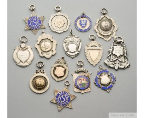 Fourteen various silver or silver and enamel sporting medals, 1899 to 1970 including Gymnasium, springboard, men's relay etc,