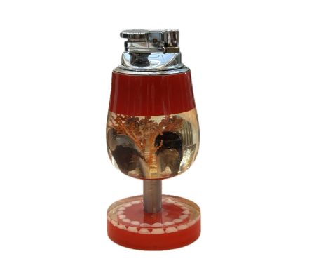 Retro aquarium table gas cigarette lighter 