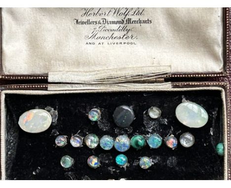 Box of opal stones assorted sizes 