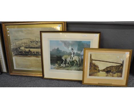 Large monochrome print 'Public Rejoicings at Neath in Celebration of the National Event of the Marriage of the Prince of Wale