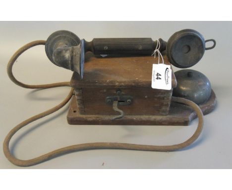 Probably Continental vintage wall mounted telephone with external bell. (B.P. 21% + VAT) 