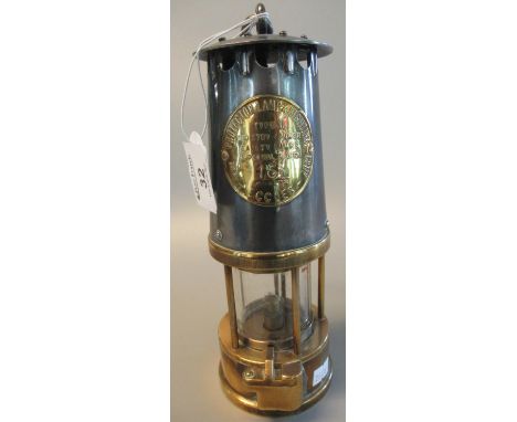 Protector Lamp & Lighting Co Ltd original used brass miner's safety lamp.(B.P. 21% + VAT) 