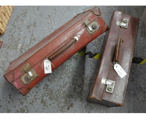 Two vintage leather suitcases.(B.P. 21% + VAT) 