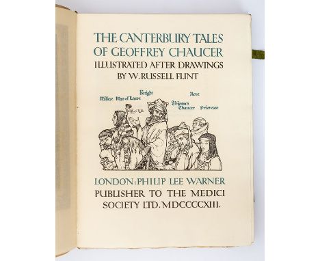 Riccardi Press. Chaucer, Geoffrey. The Canterbury Tales, illustrated by William Russell Flint, edited by W. W. Skeet, limited