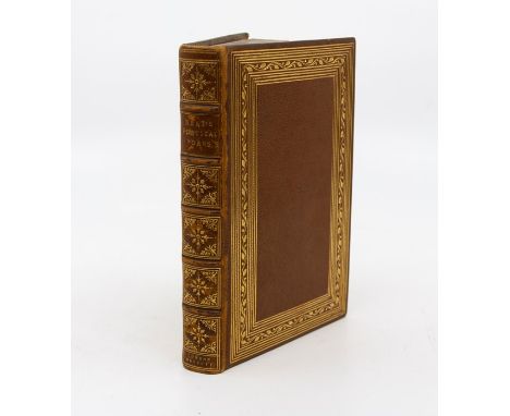 Keats, John. The Poetical Works, a new edition, London: Edward Moxon, 1851. Bound by Riviere in full crushed morocco lettered