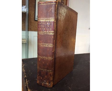 Hawkins, Sir John. The Life of Samuel Johnson, second edition, London: J. Buckland et al., 1787. Full contemporary calf with 