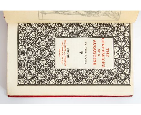 Chiswick Press. The Confessions of St Augustine, limited edition numbered 77 of 400, London: Kegan Paul, Trench Trubner & Co.