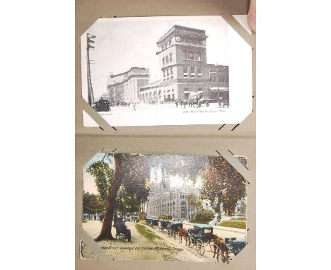 RAILWAYANA Postcards. Collection of thirty five pre-WWI First World War Railway Stations from around the world. In old time a