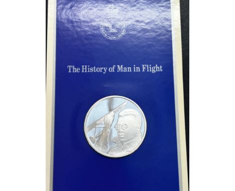 The history of man in flight Dr Fritz von opal 1st rocket propelled aircraft 1929 silver coin presentation pack 40g 