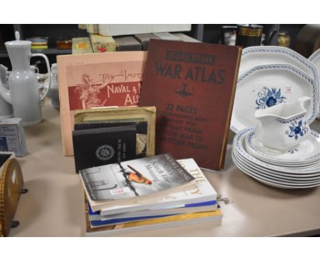 A collection of Books and Manuals including The Daily Mail War Atlas WWII, The Imperial Naval &amp; Military Album 1897 x5, T