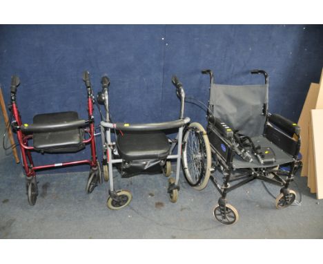 AN INVACARE WHEELCHAIR with two footrests and two Travelators (3)