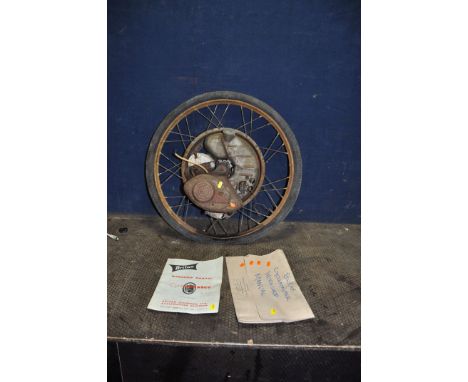 A VINTAGE BRITAX CYCLEMASTER PETROL ENGINE BIKE CONVERTION (unknown working condition) with Workshop Manual