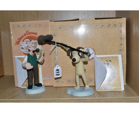 TWO BOXED ROBERT HARROP WALLACE &amp; GROMITS BBC 'WORLD OF INVENTION' FIGURES, comprising Gromit WG12 and Wallace WG13, both