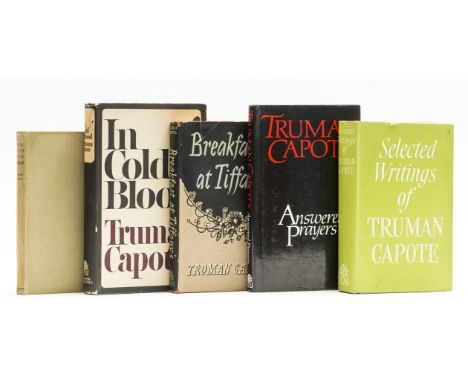 Capote (Truman) Breakfast at Tiffany's, the odd spot, jacket spine ends and corners a little chipped, short closed tear to he