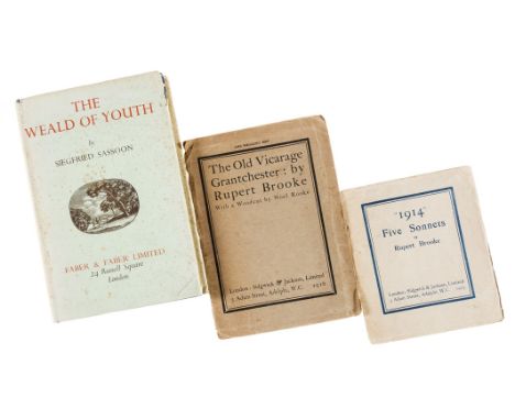 NO RESERVE War poets.- Brooke (Rupert) The Old Vicarage Grantchester, first edition, spotting, original grey printed wrappers