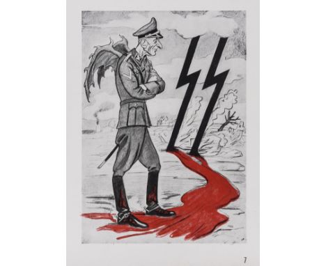 Bohman (Hanus) Kreatury "Nové Evropy" , first edition, 12 illustrated plates of political cartoons satirising Adolf Hitler, t