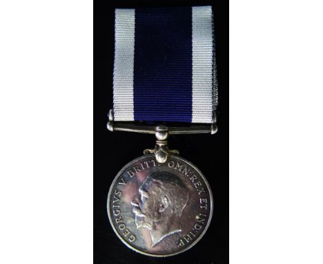 A George V Royal Navy Long Service and Good Conduct Medal _ K. 63567 E. T. PITCHLEY.S.P.O.H.M.S. VERNON