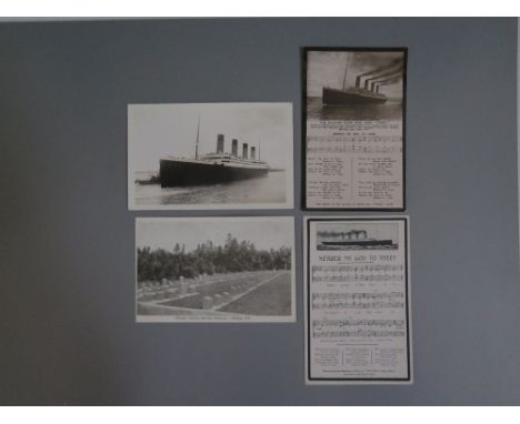Four Postcards: Titanic Nearer My God to Thee National Series and Rotary Series and two others