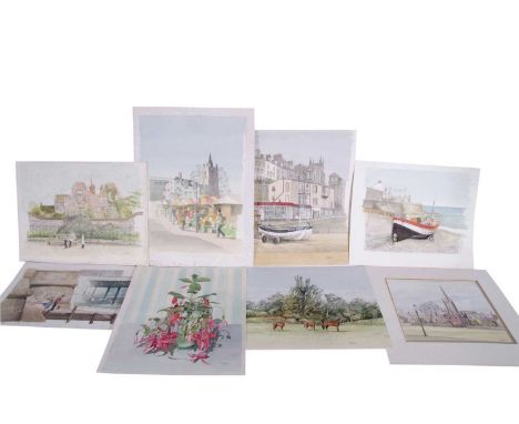 John Hunt (British 20th Century) An archive of material from the studio of John Hunt, including sketches of various East Angl